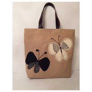 Sac à dos en jute personnalisé Sacs à main avec poignée en cuir PU Coton et cuir PU pour le stockage d'emballage cadeau et les promotions - Product Image 4
