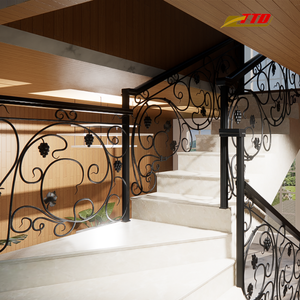 Du Vietnam: rails d'escalier élégants et pièces d'escalier en fer pour escaliers intérieurs et extérieurs avec des motifs métalliques intemporels - Product Image 6