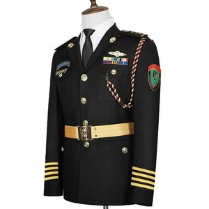 Uniforme Costume Noir Printemps Hommes Haute Qualité Cérémonial Bureau Travail Uniformes Formel Blazer Pantalon Noir Gardien De Sécurité Uniformes - Product Image 4