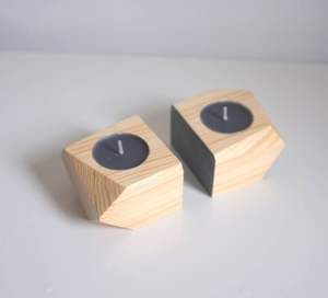 Support de bougie chauffe-plat minimaliste en bois pour décoration intérieure, centre de table de bureau, style rustique apaisant, idée cadeau de Pâques, résistant à la chaleur - Product Image 3