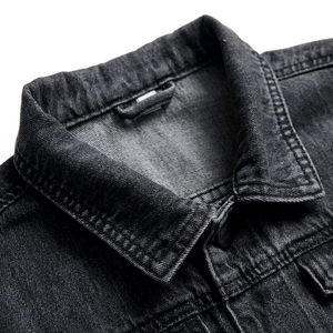 Vestes en jean pour hommes de haute qualité en gros OEM, logo de marque, lavage bon marché, veste en jean personnalisée, vente en gros d'usine, vestes en jean pour hommes - Product Image 3