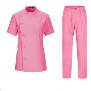 Conjuntos de Uniformes Médicos Antiarrugas Color Morado Personalizados, Conjuntos de Uniformes de Enfermería Lavables, Trajes Médicos con Pantalones de Corte Recto - Product Image 4