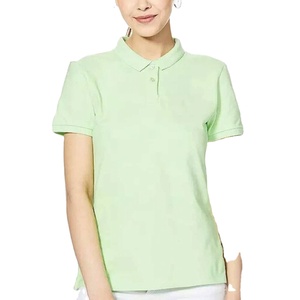 T-shirt Polo Femme 100% Coton Haute Qualité avec Logo Personnalisé Sérigraphié Style Décontracté en Jersey - Product Image 2