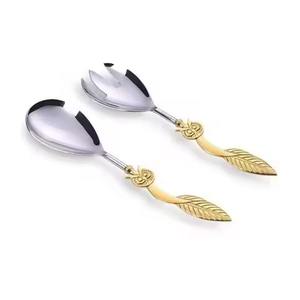 Ensemble de service à salade en résine et acier inoxydable de 2 pièces pour la maison, fête, couverts en métal de qualité supérieure - Product Image 6