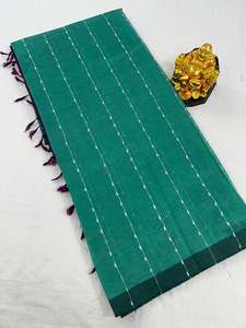 Saris en tissu brocart de coton tissé à la main sur mesure, tricot, résistant à l'abrasion, lourd, écologique, offrant un confort - Product Image 5