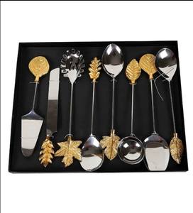 Juego de cubiertos chapados en 18/8 de acero inoxidable 304 de pulido de espejo alto de lujo, juego de cubiertos de boda, regalos de negocios de PVD occidentales desechables - Product Image 5