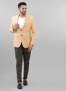 Blazer y Abrigo Formal Camel para Hombre de Alta Demanda, Blazer y Abrigo Modernos y Elegantes para Hombre Disponibles a Precio de Descuento - Product Image 3