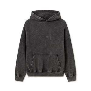 Venta al por mayor de fábrica personalizable Premium sólido pulóver sudaderas con capucha para los hombres Hip Hop Streetwear moda Casual Wear transpirable sudaderas con capucha - Product Image 4