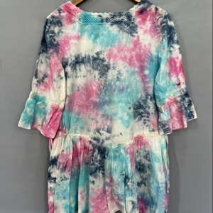 ชุดเดรสวันพีซเดรสมิดิมีจีบลายดอกไม้แฟชั่นฤดูร้อน - Product Image 1