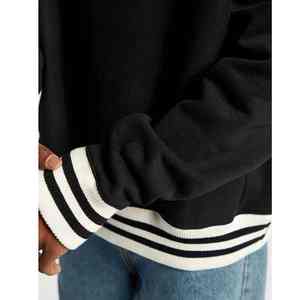 Sweat-shirt à col rond pour homme personnalisé, coupe ample, taille plus, 100% coton, uni, teint, tricoté épais, décontracté, pour l'hiver - Product Image 5