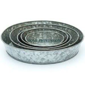 Haute Qualité Galvanisé Plateau Alimentaire Sûr Nouveau Design Ustensiles De Cuisine À Manger Vaisselle Décor À La Maison-Fabricant Exportateur Plats Assiettes - Product Image 1