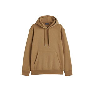 Pull à capuche 100% coton unisexe d'hiver en polaire thermique avec cordon de serrage et logo de broderie à impression personnalisée pour hommes teints en plaine - Product Image 4