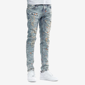 Jeans Rectos para Hombre, Lavados, Personalizados, al por Mayor, de Alta Calidad, Transpirables, 100% Algodón, Ecológicos, Corte Casual - Product Image 2
