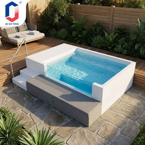 Piscine en fibre de verre avec canapé – Système de piscine complet pour hôtels, villas et complexes hôteliers, incluant chauffage et filtre. - Product Image 2