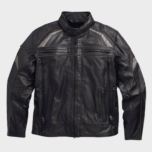Chaqueta de Cuero Harley Davidson con Medallón Reflectante - Product Image 1