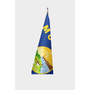 Drapeau d'intérieur officiel du Montana 3x5 pieds, personnalisable, fanion de bureau, impression numérique, mât de drapeau en aluminium, coton de soie, plastique - Product Image 3