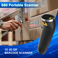 Lecteur de code QR portable S80, scanner de codes-barres mégapixels, décodage haute vitesse, 4G sans fil, batterie 1500 mAh, longue autonomie
