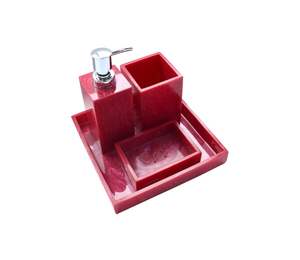 Elegante juego de baño de resina acrílica hecho a mano con durabilidad elegante decoración vibrante para su hogar único y portátil - Product Image 2