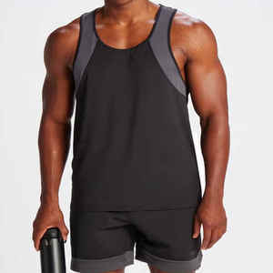 <b>Men</b> Gym <b>Singlet</b> Stringer Muscle Fit Tank Tops Fitness Workout Shirt Custom Design <b>Men</b> Gym Workout <b>Men's</b> Tank Tops - Product Image 3