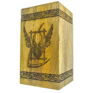 Urne maçonnique en bois Un hommage digne au symbole de la mort Urnes de crémation pour cendres humaines Urnes funéraires féminines pour cendres - Product Image 1