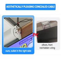 Support de télévision motorisé pour plafond JGST haute performance certifié CE (32-75") avec inclinaison à 105°, mouvement complet, rabattable et élévateur caché pour maison intelligente