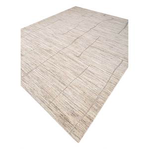 พรมขนสัตว์ถักมือลายเอนโทรปี สีเบจและสีน้ำตาล ลายแบบนามธรรม สำหรับทางเข้า ห้องโถง และห้องนั่งเล่น รุ่น La-1511 รูปทรงสี่เหลี่ยมผืนผ้า - Product Image 2