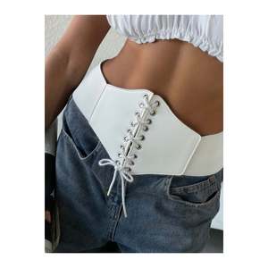 Ceinture Corset Élastique à Lacets pour Femme, Ceinture de Veste, Ceinture de Robe, Ceinture de Chemise - BLANCHE - Product Image 1