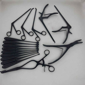 Curette osseuse laminectomie instruments orthopédiques chirurgicaux enduits noirs 16 pièces instruments chirurgicaux de qualité allemande - Product Image 4