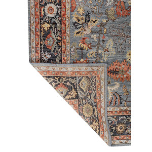 Alfombra Afgana de Lana Anudada a Mano con Diseño Floral Azul Someplace in Time Enm-8017 para Uso Doméstico - Jaipur Rugs EU - Product Image 5
