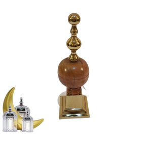 Quemador Bakhoor con tapa de latón Quemador de madera Oud de forma redonda con parte superior de acero inoxidable con patas de metal para uso en interiores de Ramadán - Product Image 2