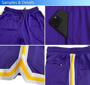 Pantalones Cortos de Baloncesto de Verano para Hombre, Talla Grande, Personalizados BSCI, Transpirables, de Secado Rápido, 100% Poliéster, Estampados, Sublimados, para Entrenamiento - Product Image 4