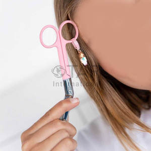 Ciseaux à bandage Lister roses, OEM personnalisé, jetables, ciseaux à bandage Lister pour infirmières, à usage unique, instruments chirurgicaux manuels - Product Image 3