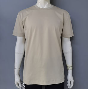 Custom <b>Tshirts</b> Men Plain logo Boxy loose fit t Shirt Street wear Oversized Rib Crew neck 100% cotton T-shirt for men - Product Image 5