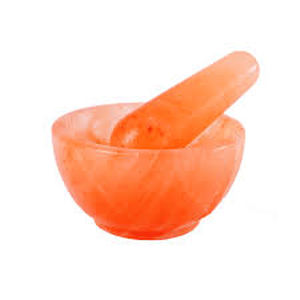 Mortier de sel rose de l'Himalaya de qualité supérieure le plus vendu pilon sculpté sel de roche rose de style fleur saine du Pakistan - Product Image 2