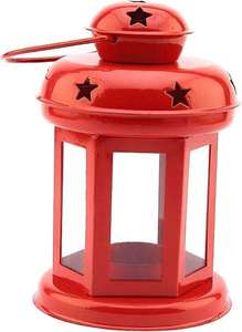 Premium Quality <b>Mini</b> <b>Lantern</b> Uniquely Designed Open Frame Metal Candle Holder Multi-Color Christmas Charm Durable Long-Lasting - Product Image 5