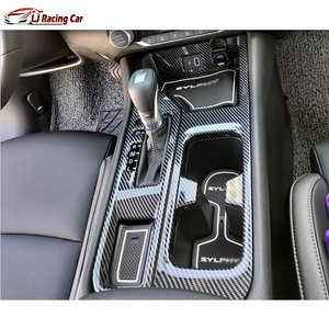 Kits de Interior de coche con aspecto de carbono ABS, pegatina de cubierta de Panel de portavasos de Control Central para <span class=keywords><strong>Nissan</strong></span> Sunny Sylphy Sentra B18 2020-2023 - Product Image 4