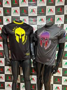 Camisetas personalizables de poliéster transpirable para hombre, impresión sublimada de tinte a todo color, tela de punto, cuello Puff, foto Real - Product Image 2