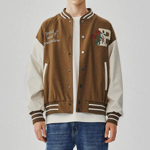 Logotipo personalizado Streetwear College Varsity Jacket Hombres Béisbol Bomber Letterman Varsity College Baseball Jacket para hombres - Product Image 1