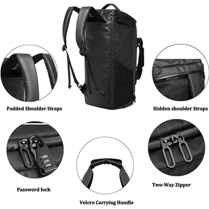 Pakistan Made New Arrival Wholesale Custom Logo <b>Overnight</b> Weekend Sports Gym <b>Bag</b> Waterproof Carry on Genuine <b>Leather</b> Duffel <b>Bag</b> - Product Image 3