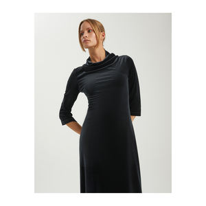 Robe maxi trapèze à col à revers, non doublée, sans ceinture, très colorée - Product Image 6
