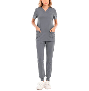 Ensemble de tenues médicales unisexe : Blouse et pantalon de jogging en rayonne et toile, nouvelle couleur, pour hôpital, médecins et infirmières - Product Image 2
