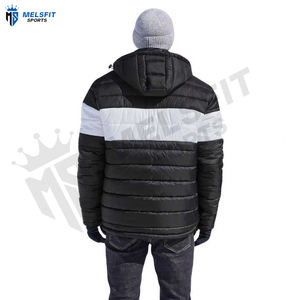 Chaquetas Acolchadas de Invierno para Hombre, Talla Grande, Casuales, con Capucha, Logotipo Personalizado Impreso en la Parte Delantera, Alta Calidad - Product Image 2