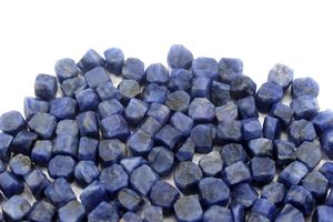 100% อัญมณีหยาบ6-8มม. สีน้ำเงินโซดาไลต์50ชิ้น100% อัญมณีสังเคราะห์สีฟ้าแบบหลวม - Product Image 4