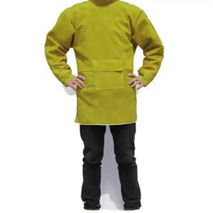 แจ็กเก็ตหนังวัวกันไฟสำหรับงานเชื่อมเสื้อแจ็กเก็ตการแยกอุปกรณ์ป้องกันหนัง - Product Image 3