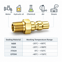 LONGXIN Raccord rapide en laiton BSPT R3/8 "-19 Filetage mâle HEX 19 L43mm Raccords hydrauliques/pneumatiques JTSP-38
