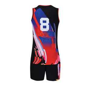 Último Diseño, Material 100% Poliéster, Ropa Deportiva para Exteriores, Conjuntos de Uniformes de Voleibol Ligeros, Estampados, Personalizados de Alta Calidad - Product Image 4