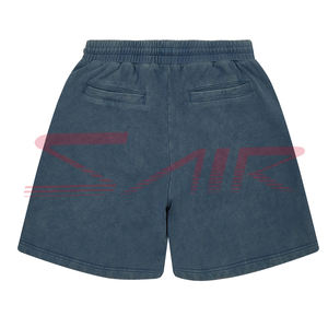 Short de survêtement vintage délavé au soleil pour hommes vieilli 100% fermeture à cordon de serrage en coton impression 3D personnalisée - Product Image 6