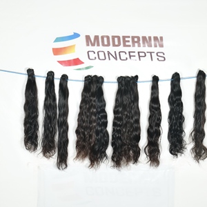 วิกผมหยิกเป็นลอนสำหรับผู้หญิงผมปลอมแบบดิบๆผมทอแบบ100% คู่ - Product Image 5