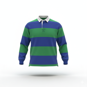 Maillot de rugby classique pour homme, manches longues, tricot uni, 100% coton, respirant pour chemise - Product Image 5
