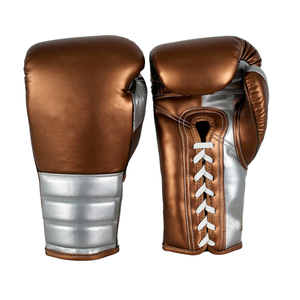 Gant de boxe en cuir métallique Logo personnalisé Combat professionnel Combat Kick Boxing - Product Image 2